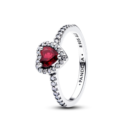 Pandora Fukszia kiemelt szív ezüst gyűrű - 198421C13-48 Pandora Fukszia kiemelt szív ezüst gyűrű - 198421C13-48