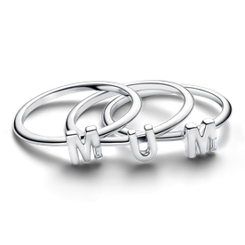 Pandora Mum feliratos osztható ezüst gyűrű - 194458C01-48