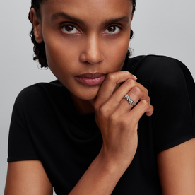 Pandora Mum feliratos osztható ezüst gyűrű - 194458C01-48