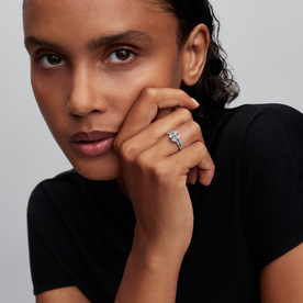 Pandora Szikrázó lóhere osztható ezüst gyűrű - 194507C01-48