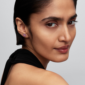 Pandora Szikrázó rózsaszín herbárium ezüst fülbevaló - 292633C02