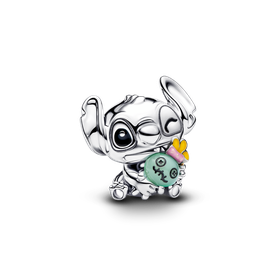 Pandora Disney Stitch és Scrump ezüst charm - 794554C01