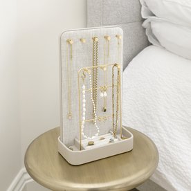 Stackers Lenvászon és drapp ékszertartó állvány - 76377