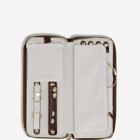 Stackers Bordó lakk patentos utazó ékszertartó - 76768