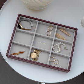 Stackers Bordó classic 9 fakkos ékszertálca - 76870 Stackers Bordó classic 9 fakkos ékszertálca - 76870