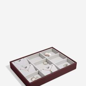 Stackers Bordó classic 9 fakkos ékszertálca - 76870 Stackers Bordó classic 9 fakkos ékszertálca - 76870