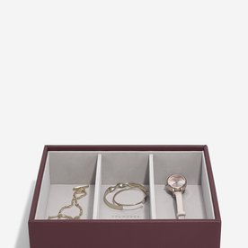 Stackers Bordó classic mély 3 fakkos ékszertálca - 76865