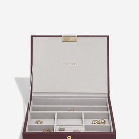 Stackers Bordó classic fedeles ékszer doboz - 76863