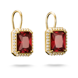 Thomas Sabo Arannyal bevont ezüst fülbevaló nyolcszögletű piros kővel - H2338-414-10