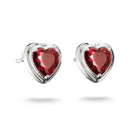 Thomas Sabo Elyndra ezüst szív fülbevaló piros kővel - H2344-051-10