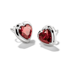 Thomas Sabo Elyndra ezüst szív fülbevaló piros kővel - H2344-051-10