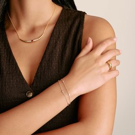 Thomas Sabo Dupla soros ezüst karkötő áttetsző cirkónia kövekkel - A2216-051-14-L19V