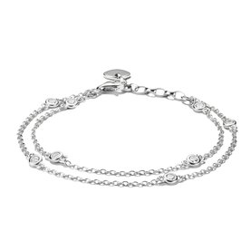 Thomas Sabo Dupla soros ezüst karkötő áttetsző cirkónia kövekkel - A2216-051-14-L19V