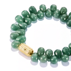 Thomas Sabo Aventurin gumis karkötő aranyozott dísszel - A2215-414-6-L19