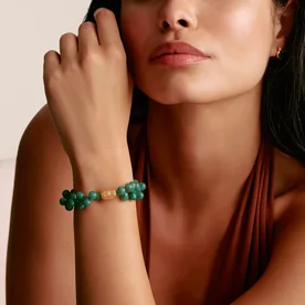 Thomas Sabo Aventurin gumis karkötő aranyozott dísszel - A2215-414-6-L19