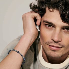 Nomination InstinctStyle sötétkék-ezüst férfi karkötő - 027935-034