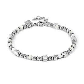 Nomination InstinctStyle fehér-ezüst férfi karkötő - 027935-048