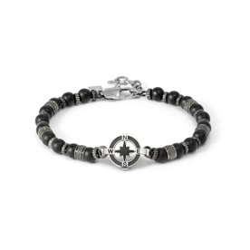 Nomination Manvision fekete férfi karkötő iránytűvel - 133016-060