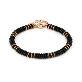 Nomination Instinctstyle rosegold-fekete karkötő - 027938-102