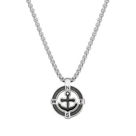 Nomination Manvision fekete férfi nyaklánc horgonnyal - 133025-012