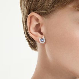 Swarovski Symbolica patkó alakú fülbevaló kék kristállyal - 5746563