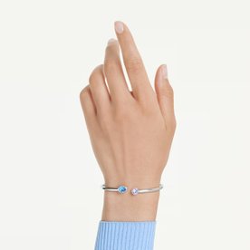 Swarovski Chroma ezüst színű karperec kék és lila kristállyal - 5741780