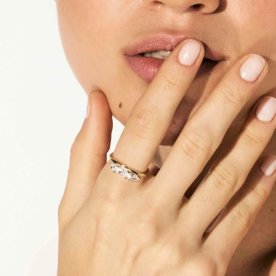 Nomination  My rebel art aranyozott ezüst gyűrű három cirkóniával - 242801-012