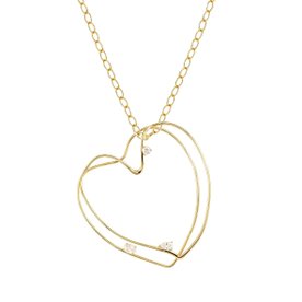 Nomination  My rebel art aranyozott ezüst nyaklánc nagy szív medállal - 242808-012