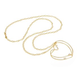 Nomination  My rebel art aranyozott ezüst nyaklánc nagy szív medállal - 242808-012