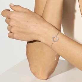 Nomination Colour wave ezüst karkötő kör medállal - 149881-031