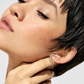 Nomination Colour wave aranyozott ezüst karika fülbevaló - 149888-020