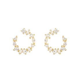 Nomination Colour wave aranyozott ezüst karika fülbevaló - 149888-020