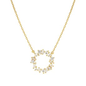 Nomination Colour wave aranyozott ezüst nyaklánc kör medállal - 149884-020