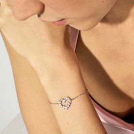 Nomination Colour wave ezüst karkötő szív medállal - 149882-031