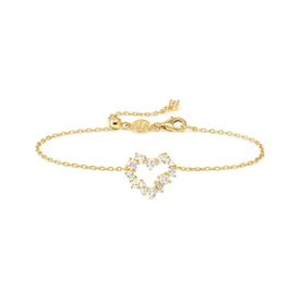 Nomination Colour wave aranyozott ezüst karkötő szív medállal - 149882-020