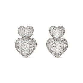 Nomination LifePoetry dupla szív ezüst fülbevaló - 242708-004
