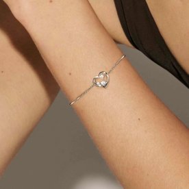 Nomination Dream Beats ezüst karkötő szív medállal - 242601-004