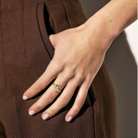 Nomination Dream Beats aranyozott ezüst gyűrű holddal - 242600-024