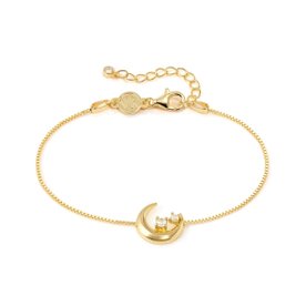 Nomination Dream Beats aranyozott ezüst karkötő hold medállal - 242601-024