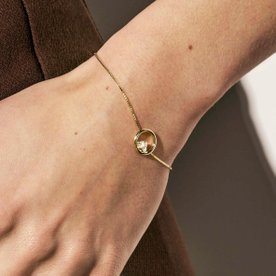 Nomination Dream Beats aranyozott ezüst karkötő kör medállal - 242601-044