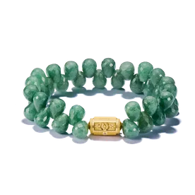 Thomas Sabo Aventurin gumis karkötő aranyozott ezüst dísszel - A2215-414-6-L17
