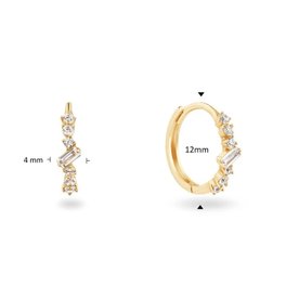 Jackie Gold Clifton 14K arany karika fülbevaló topázzal - JKE26-640