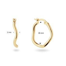 Jackie Gold Waterfront 14K arany karika fülbevaló - JKE26-604