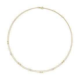 Jackie Gold Constantia 14K arany dupla soros nyaklánc tenyésztett gyönggyel - JKN26-607