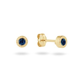 Jackie Gold Kirstenbosch 14K arany fülbevaló kék topázzal - JKE26-612