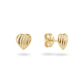 Jackie Gold Mandela 14K arany szív alakú fülbevaló - JKE26-621