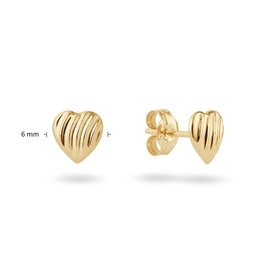 Jackie Gold Mandela 14K arany szív alakú fülbevaló - JKE26-621