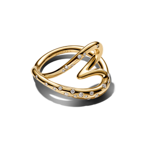 Pandora Organikus formájú szív shine gyűrű cirkóniával - 164675C01-50 Pandora Organikus formájú szív shine gyűrű cirkóniával - 164675C01-50