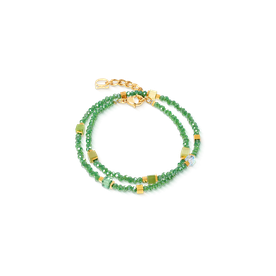 Coeur de Lion Joyful zöld-arany dupla soros karkötő - 4460/30-0516
