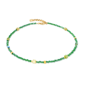 Coeur de Lion Joyful zöld-arany dupla soros karkötő - 4460/30-0516